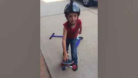 Six year old skateboarder Sean