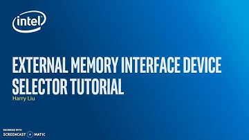 External Memory Interface Device Selector Tutorial