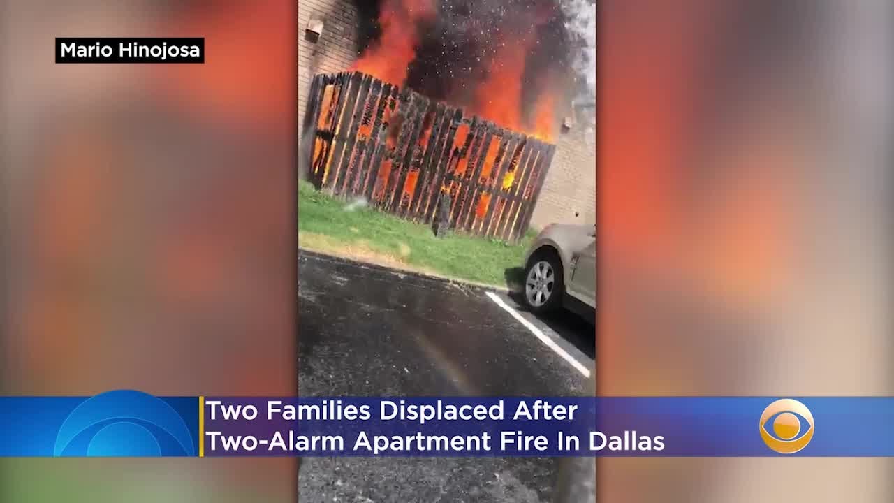 2 Families Displaced After 2-Alarm Apartment Fire In Dallas - YouTube