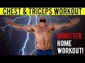 Chest &amp; Triceps BRUTAL Home Workout | Build A Bigger Chest and Triceps