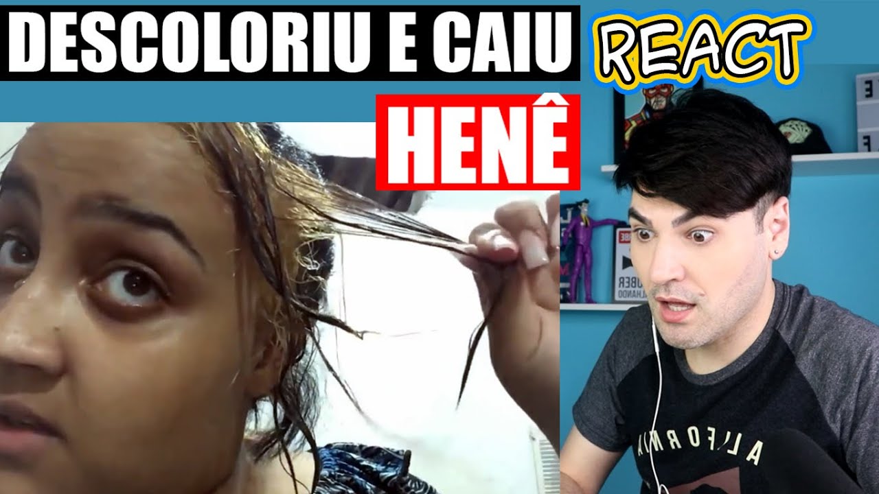 ELA DESCOLORIU O CABELO QUE TINHA HENÊ  E CAIU  | DEU CORTE QUÍMICO