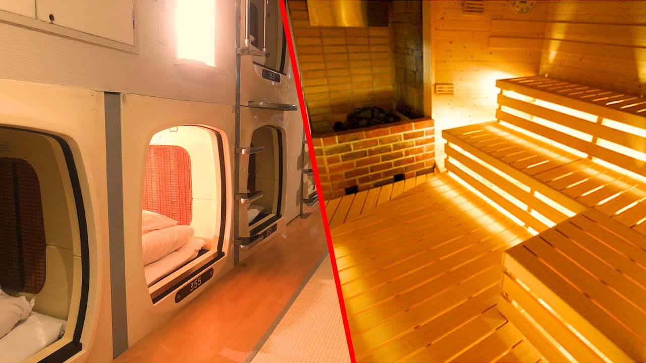 Капсульный отель с отличной сауной 😴🧖 [wellbe Fukuoka] Хаката Фукуока Япония