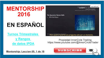 "ICT Mentorship 2016 Core Content - Month 05 - Quarterly Shifts & IPDA Data Ranges"