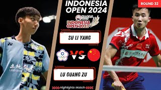 SU Li Yang (TPE) vs LU Guang Zu (CHN) | Indonesia Open 2024 Badminton