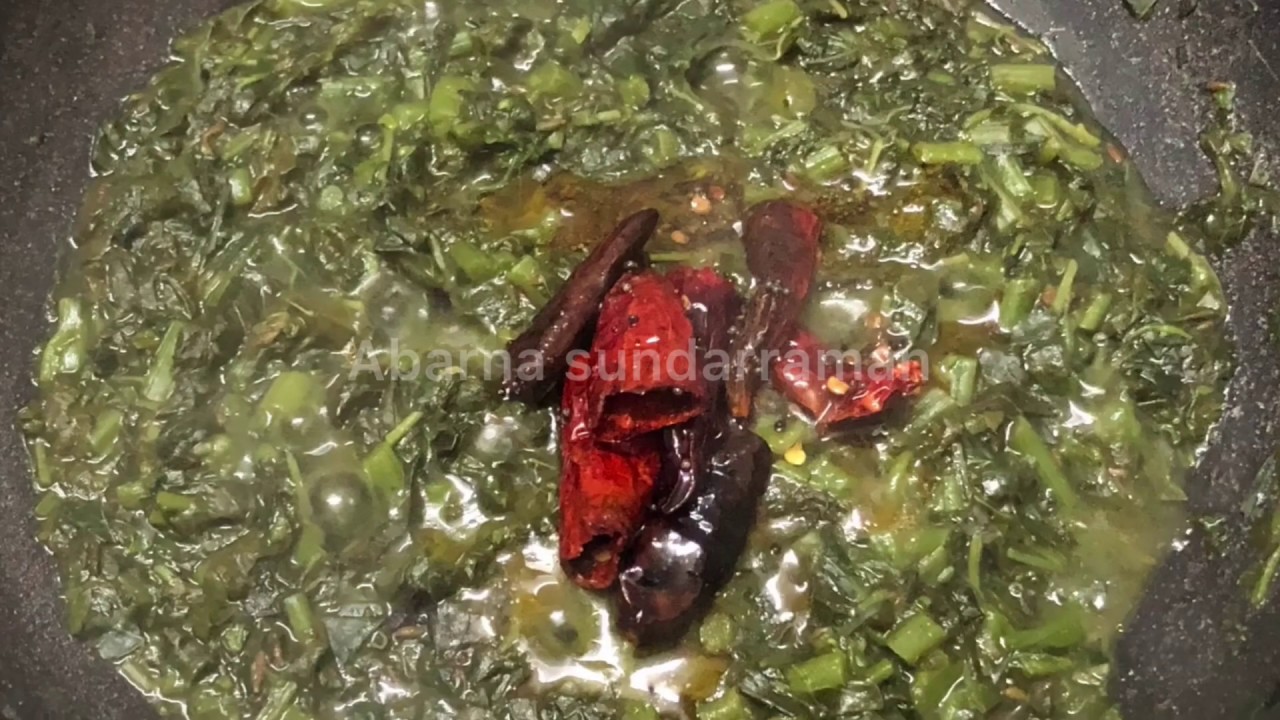 Keerai kootu(kadayal) in tamil by Abarna Sundarraman Keerai Kootu