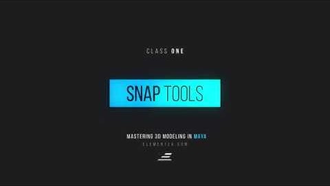 Intro to 3D Modeling in Maya / Snap Tools and Edit Pivot