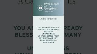 A Case of the “Ifs”  | Daily Devotion from Joyce Meyer