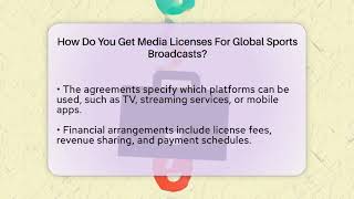 How Do You Get Media Licenses For Global Sports Broadcasts? - Sports and Entertainment Law Guru