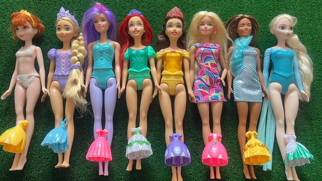 Disney Princess Doll Makeover ~ DIY Miniature Ideas for Barbie   Wig, Dress, Faceup, and More! DIY 2