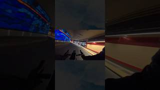 Riding down a warm tunnel on a cold day