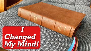 I Changed My Mind! -the NKJV Classic Center-Column Reference Bible Review (Brown Premier Collection)