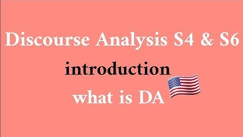 Discourse Analysis S6 S4 Linguistics English Studies S4 S6 | University| Bachelor Degree Online