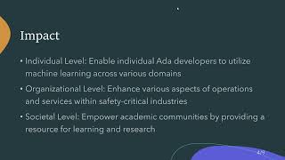 Machine Learning Engine in Ada