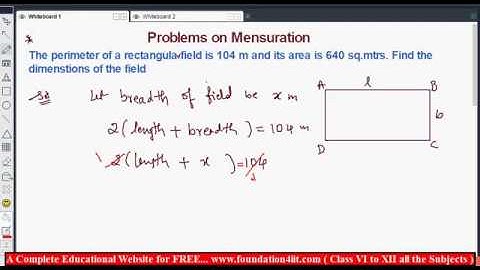 Word Problems on Mensuration in Quadratic Equations || Class 10 Maths ICSE ||