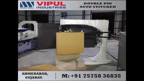 HIGH SPEED Double servo Box Stitcher mfg india - Vipul Industries