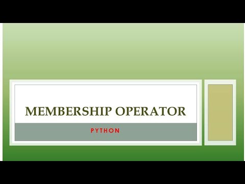Membership Operator in Python/Practical Example /Class -XI