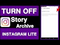 How to turn off story archive on instagramunique tech 55