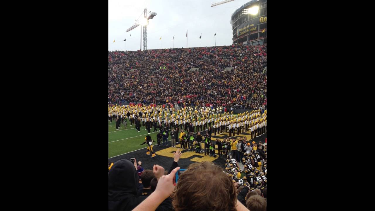 University Of Iowa Football Team Coming Out Of The Locker Room