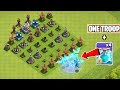 One Troop + 4x Clone Spells Vs Level 1 Defenses | One Max Troop Challenge - Clash of clans