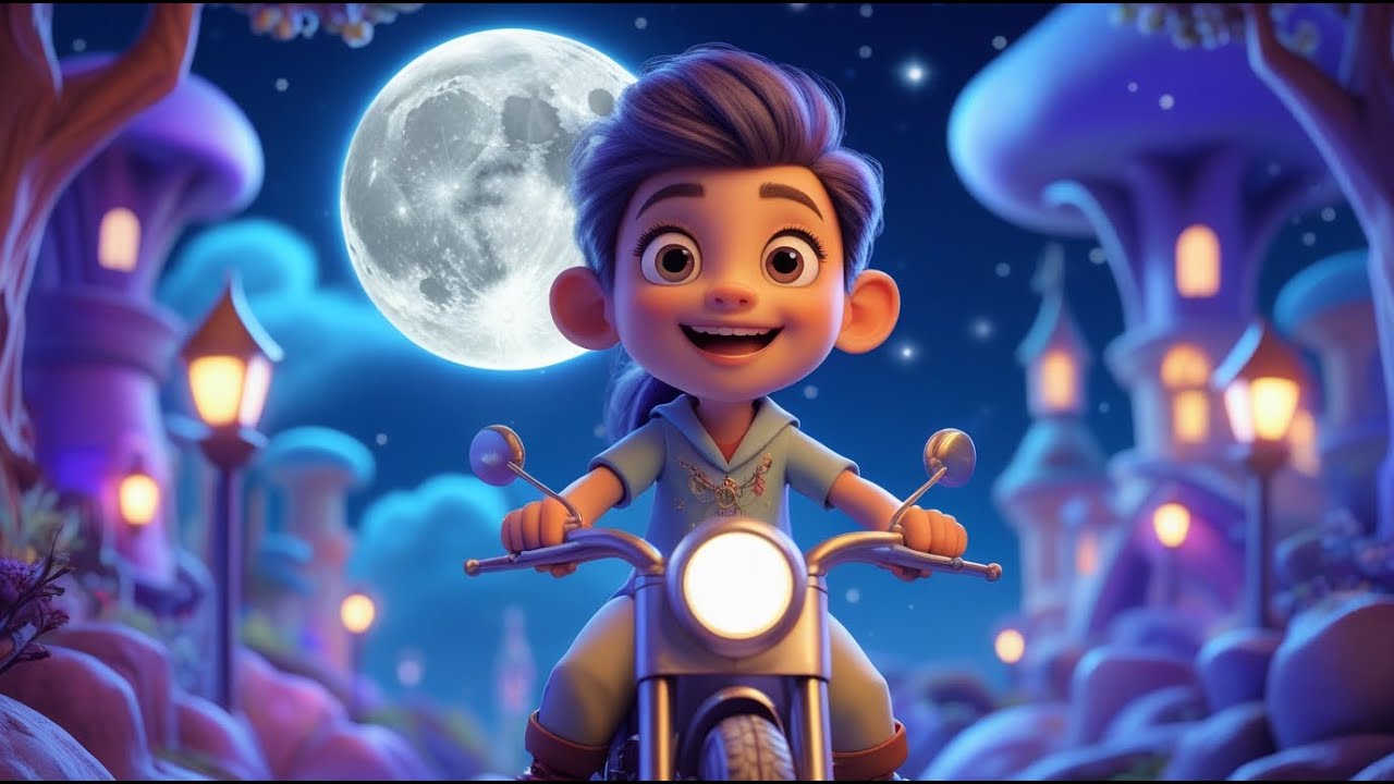 Ride Under the Moon | Magical Kids Cartoon | Rhyme Land