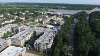 raw drone footage of flooding in Kingwood, TX