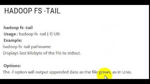 HADOOP FS  TAIL