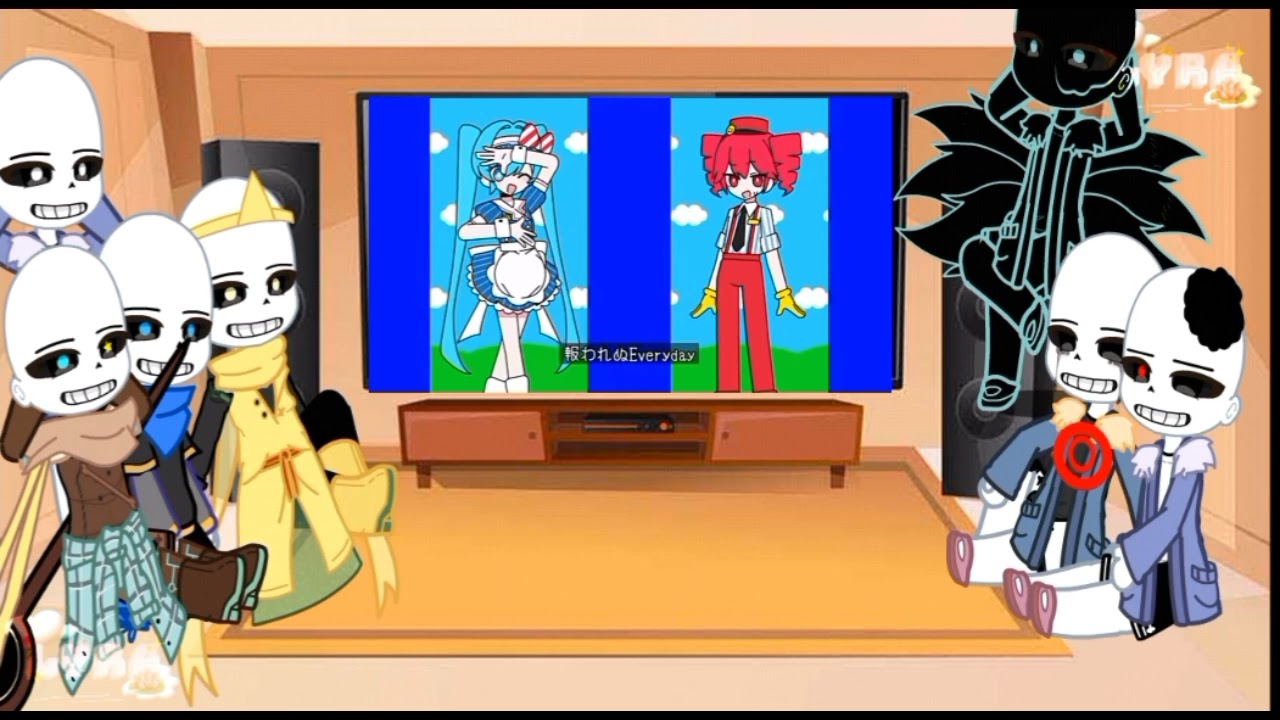 `||Sans AU React to Mesmerizer ( Mesmerizer miku )||★ ( RE UPLOAD )