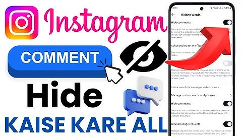 instagram comment hide kaise kare!! how to hide comment on Instagram!!,
