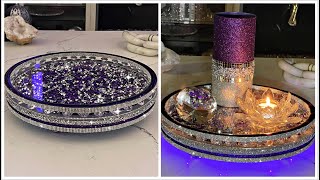 DIY STUNNING HIGH END PURPLE TRAY USING THESE RINGS FROM DOLLAR TREE | PURPLE PART 3