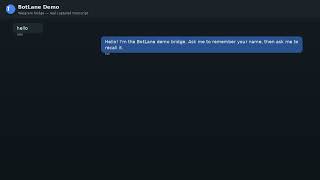 BotLane Telegram bridge for your agent bots Live Demo