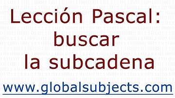 Lección Pascal: buscar la subcadena