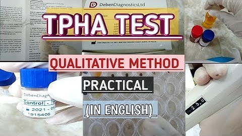 TPHA (Syphilis) Practical  step by step.Qualitative method explained in an easy way.In English