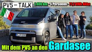 Mit dem Kia PV5 an den Gardasee! Geht das (gut)? Roadtrip - Daten Infos deutsch 2026 Test Review