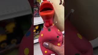 Squeaky Dog Toy Red Chicken Rubber