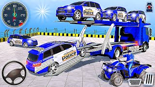 US Police Car Transporter Truck Driving - Police Vehicles Drive Sim | Android Gameplay screenshot 1