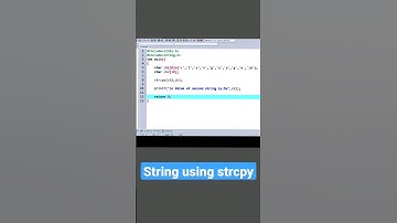 The strcpy function copies the source string in destination in c