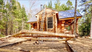 Building a Timber Frame Outdoor Kitchen Connected to My Off Grid Log Cabin, Episode 2