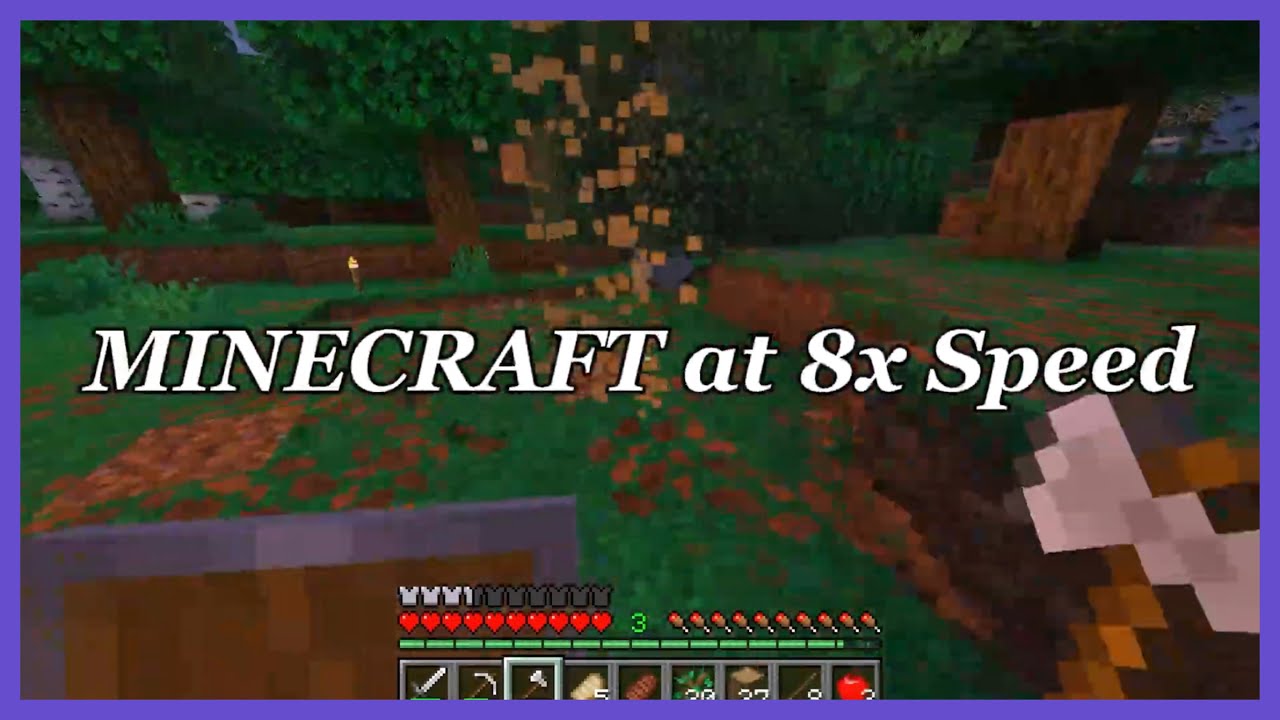 Minecraft at 8x Speed - YouTube