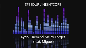 Kygo - Remind Me to Forget (feat. Miguel) [SPEEDUP / NIGHTCORE]