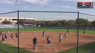 St. Edward's softball wins on a squeeze bunt