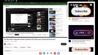 The like button really glows when someone in the video says 'Smash the like button'