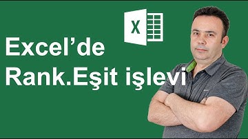 Excel Rank.Eşit işlevi ve koşullu biçimlendirme kullanımı (Excel Fonksiyonları)- Ömer BAĞCI- 447