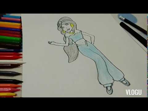 How to draw Princess Bella تعليم رسم اميرات ديزني//رسم الأميرة 