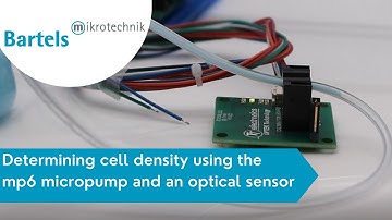 Determining cell density using the mp6 micropump and an optical sensor