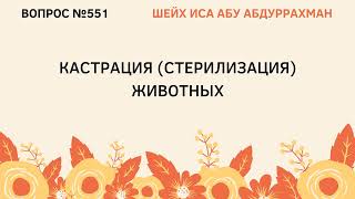 551. Кастрация животных || Иса Абу Абдуррахман