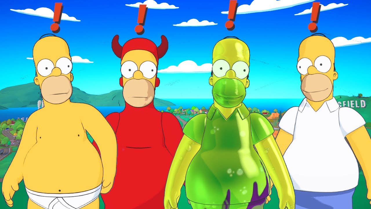 Испытание случайного босса Гомера в Fortnite