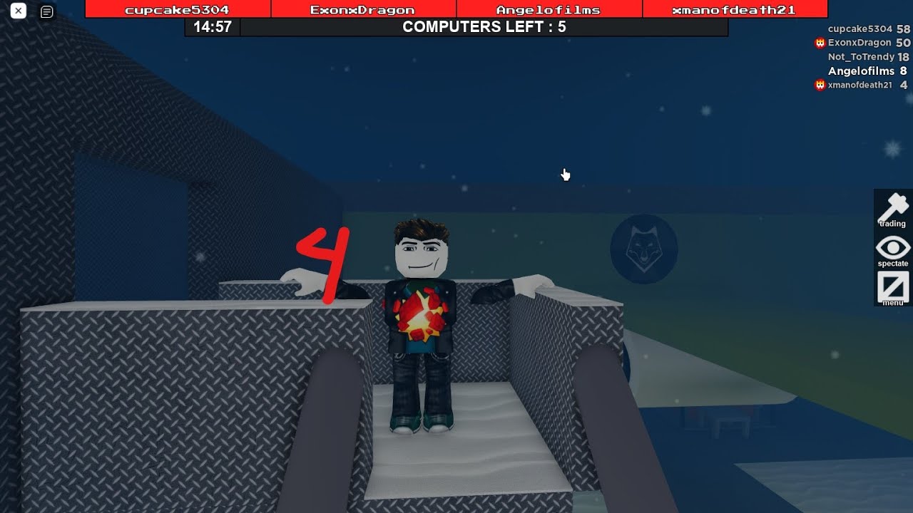 Playing roblox Flee The Facility! Ep 4 Getting a new hammer and gem