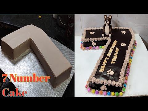 Number 7 Cake Design Ideas| Number 7 Chocolate Cake