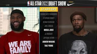 LeBron James & Kevin Durant Draft Starters for 2022 NBA All-Star Draft  Show! 