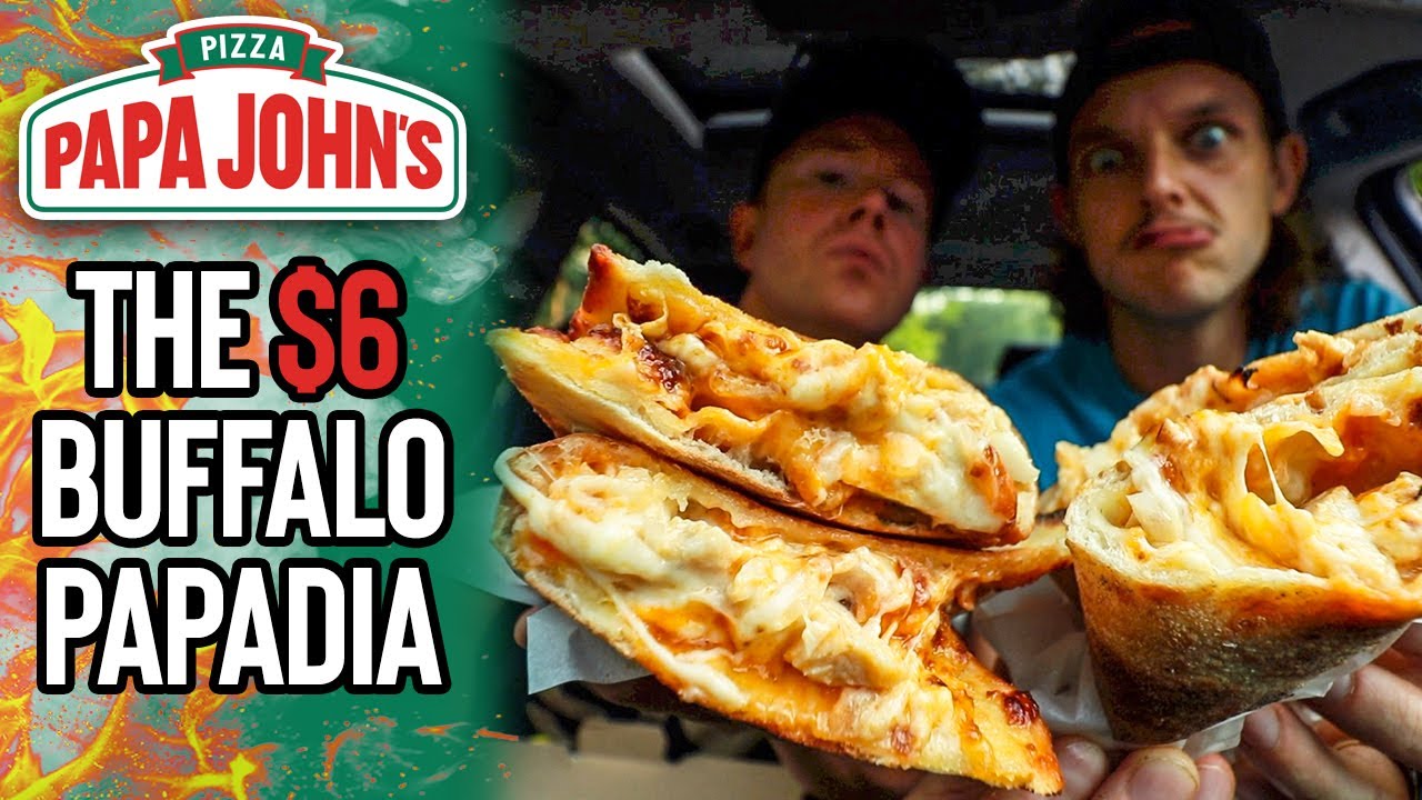 🔥 Eating Papa John's 6 Buffalo Chicken Papadia 🔥 YouTube